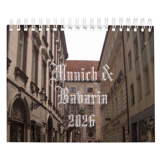 Calendrier Munich & Bavaria 2026 Calendar (Protection)