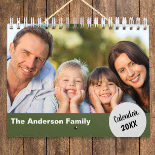Calendrier Mur de photos de famille personnalisées Simple Mod