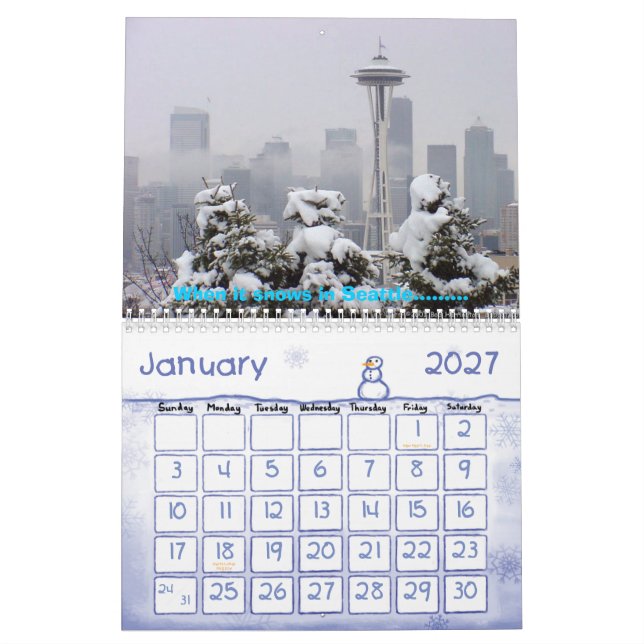Calendrier Mural 0 seattle_master [1], J'AIME Seattle, J'AIME LA (Jan 2027)