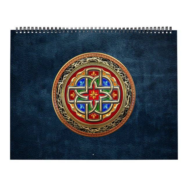 Calendrier Mural [100] Croix celtique [Or+Émail] (Protection)