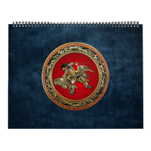 Calendrier Mural [100] Hokusai - Shoki Riding Shishi Lion