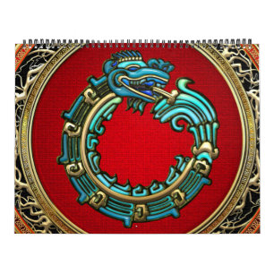 Calendrier Mural [100] Serpent Dieu Quetzalcoatl [Jade]