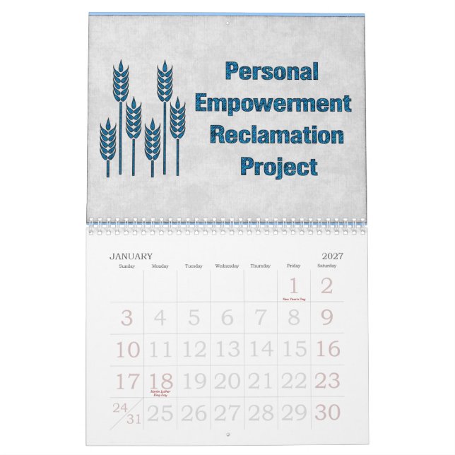 Calendrier Mural 12 mois de puissance de femme (Jan 2027)