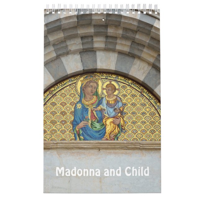 Calendrier Mural 12 mois Vierge et Enfant (Protection)