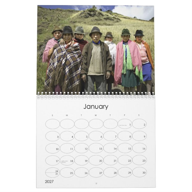 Calendrier Mural 17 jours en Equateur (Jan 2027)