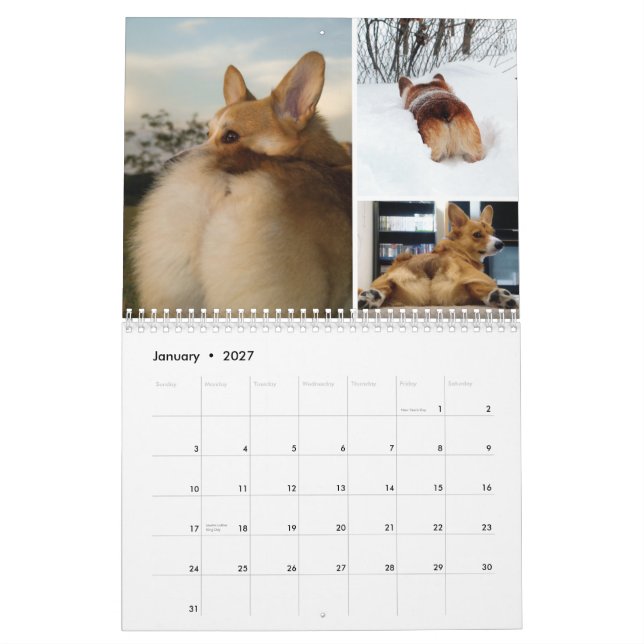 Calendrier mural 2012 Corgi Butts & Friends (Jan 2027)