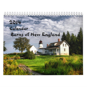 Calendrier Mural 2014 granges de nouvel England-1