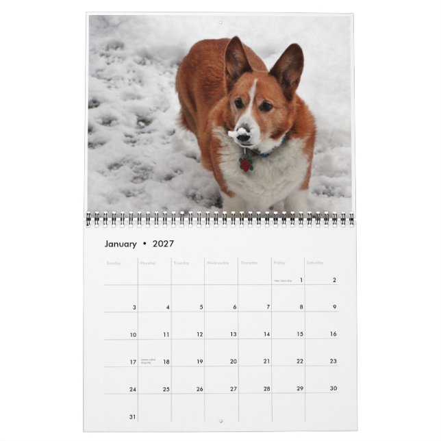 Calendrier Mural 2015 avec Charlie et Maggie (Jan 2027)