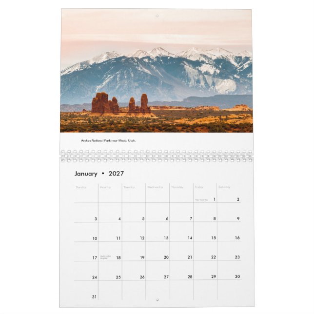 Calendrier Mural 2015, photographie de paysage (Jan 2027)