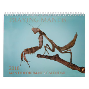 calendrier mural 2018 de Mantidforum.net