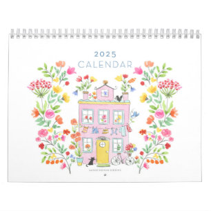 Calendrier mural 2025 / Moyen 8,5 po x 11 po