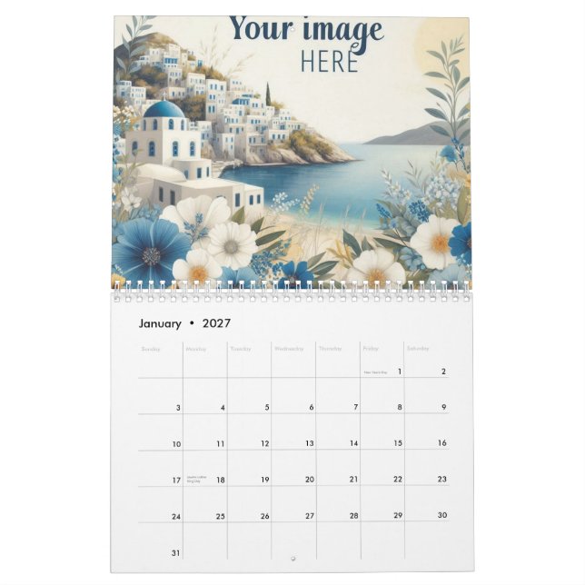 Calendrier mural 2026 de logo d'entreprise personn (Jan 2027)