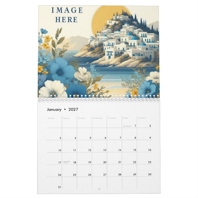 Calendrier mural 2026 de logo d'entreprise personn (Jan 2027)