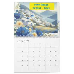 Calendrier mural 2026 de logo d'entreprise personn