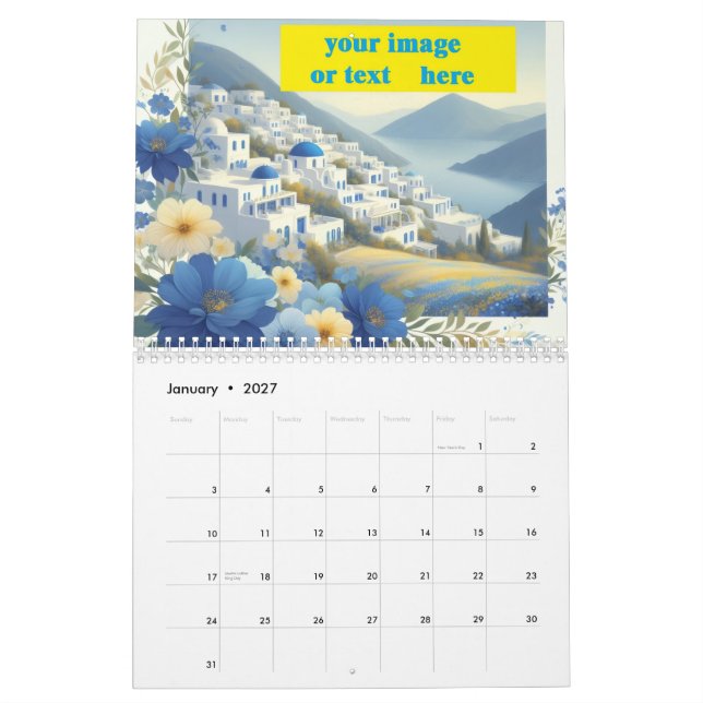Calendrier mural 2026 de logo d'entreprise personn (Jan 2027)