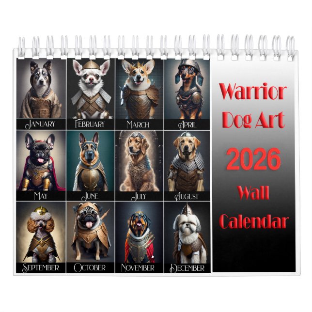 Calendrier mural 2026 pour les amateurs de chiens  (Protection)