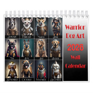 Calendrier mural 2026 pour les amateurs de chiens