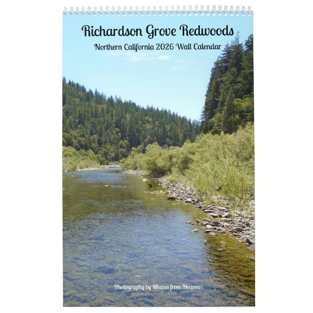 Calendrier mural 2026 Richardson Grove - Feuille s (Protection)
