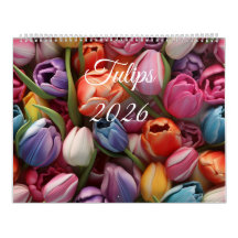 Calendrier mural 2026 Tulipes
