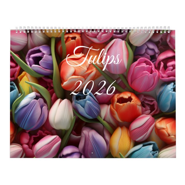 Calendrier mural 2026 Tulipes (Protection)