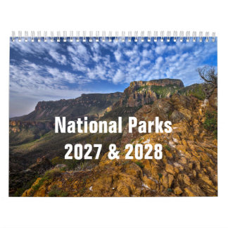 Calendrier mural 2027 & 2028 des parcs nationaux