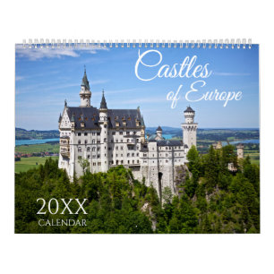 Calendrier Mural 2027 Châteaux d'Europe Scénique
