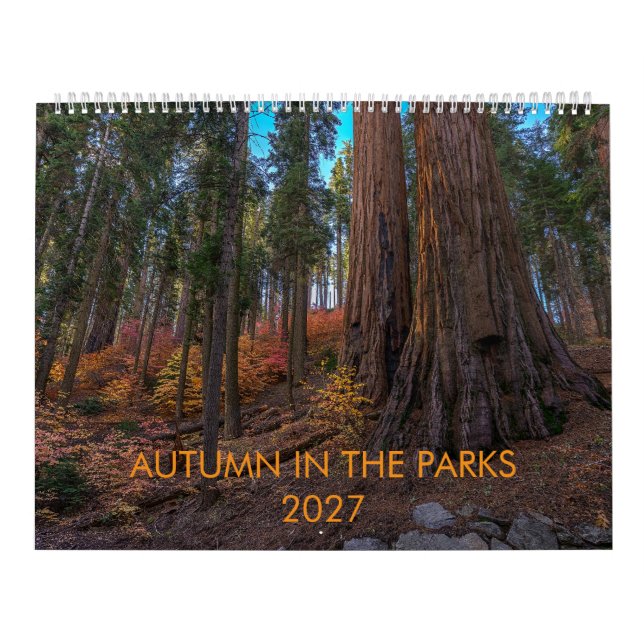 Calendrier mural 2027 de 12 mois - Automne dans le (Protection)