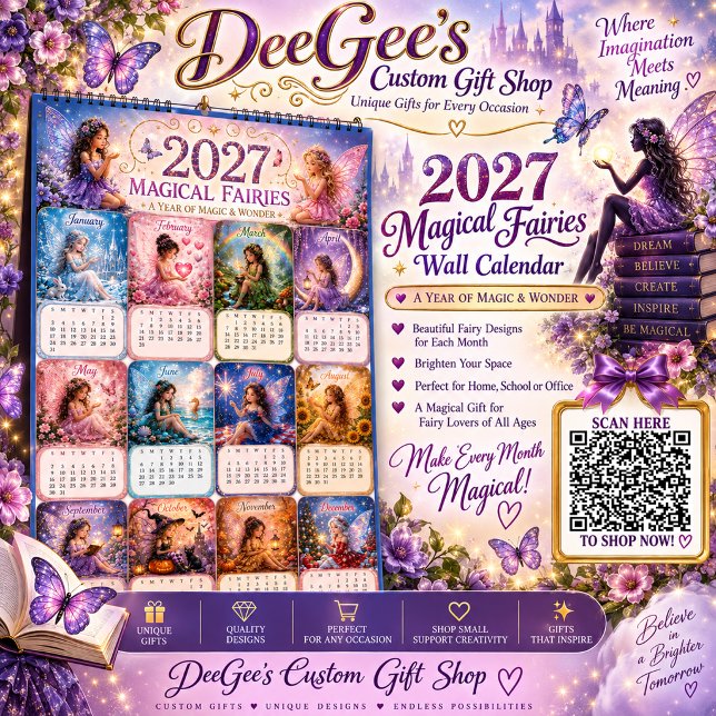 Calendrier mural 2027 des fées magiques Poster (Créateur téléchargé)
