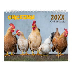 Calendrier mural 2027 Poulets Mignon