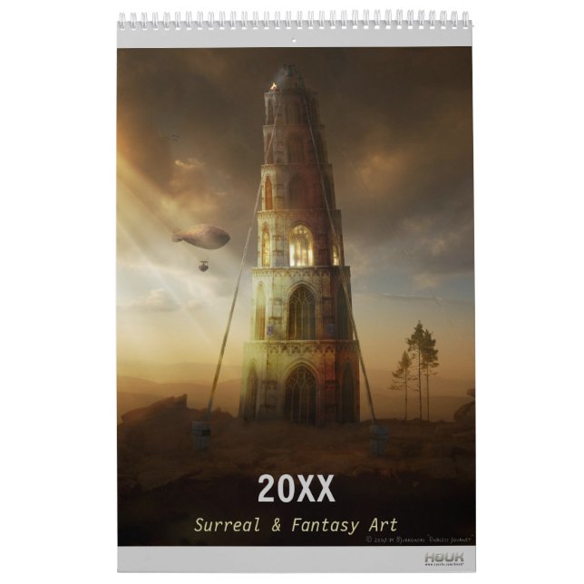 Calendrier Mural 20XX Digital Surreal & Imaginaire Art (Protection)