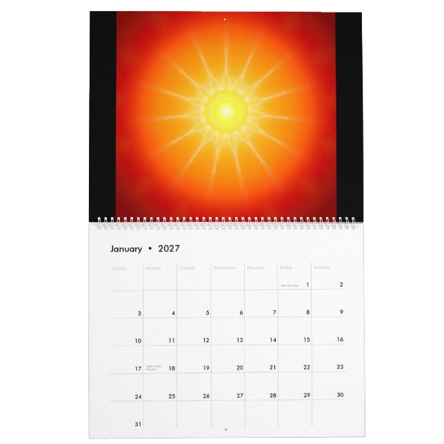 Calendrier Mural 48 Mandalas comme classeur de bague (Jan 2027)