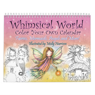Calendrier mural à colorier soi-même Monde Fantais