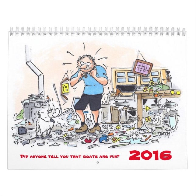 Calendrier Mural A fait n'importe qui vous disent que les chèvres (Protection)