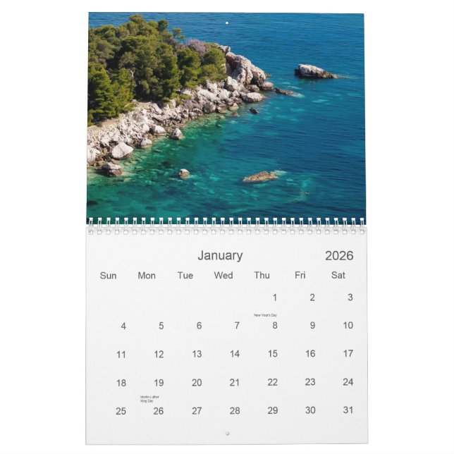 Calendrier Mural Adriatique croate (Jan 2026)