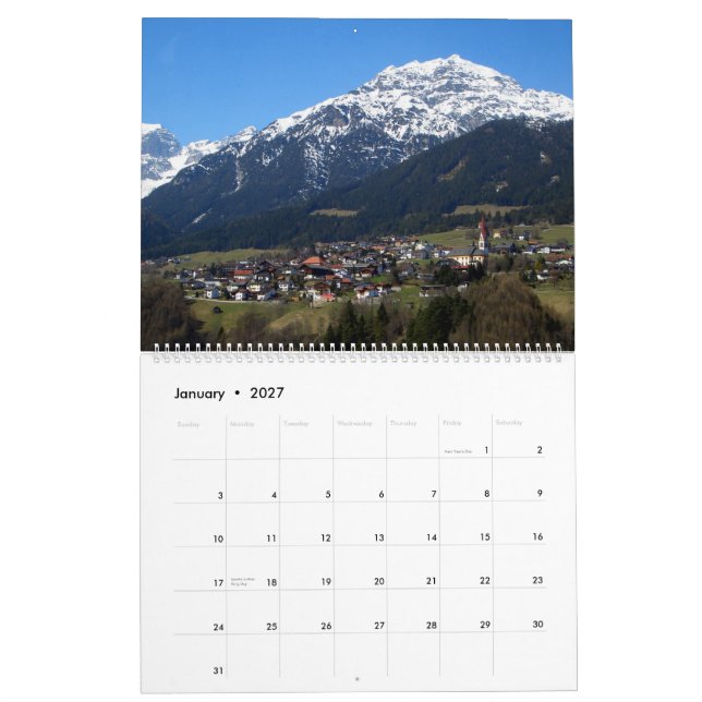 Calendrier Mural Alpes autrichiens (Jan 2027)