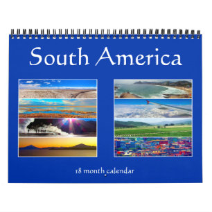 Calendrier Mural amérique du sud 18 mois