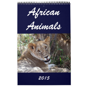 Calendrier Mural animaux sauvages africains 2015