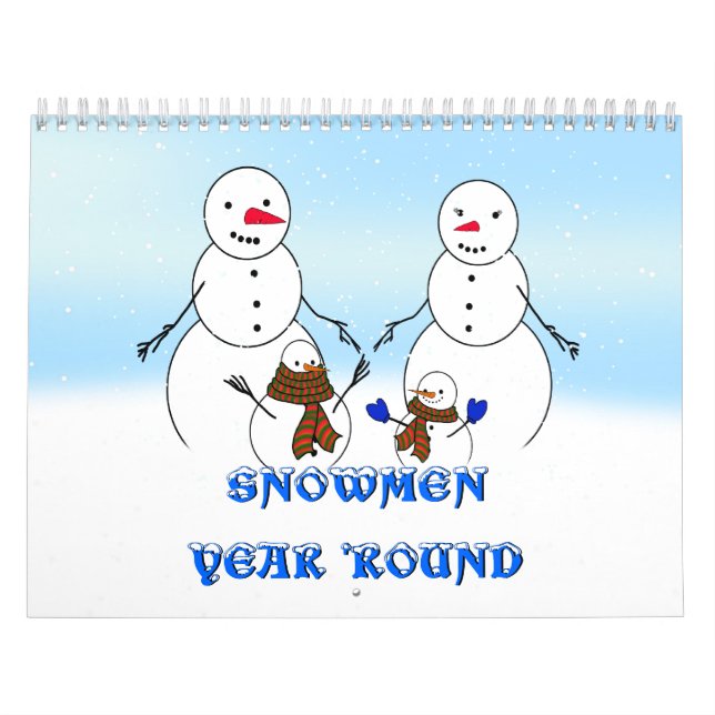 CALENDRIER MURAL ANNÉE NEIGE 'ROND (Protection)