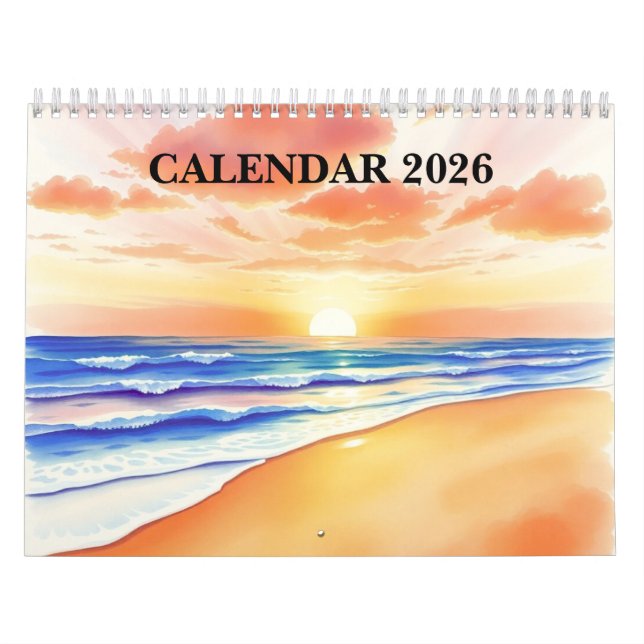 Calendrier mural aquarelle 2025 (Protection)