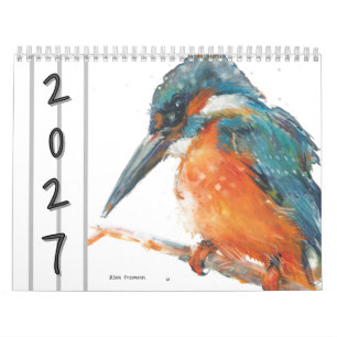 Calendrier Mural Aquarelle Oiseaux 2027