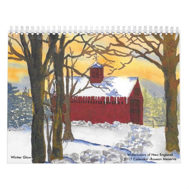 Calendrier Mural Aquarelles du Calendrier-Meserve 2017 de la (Protection)