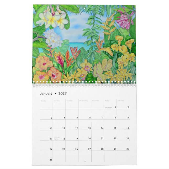 Calendrier Mural Aquarelles par Joel W. Carlson (Jan 2027)