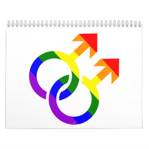 Calendrier Mural Arc-en-ciel masculin gai