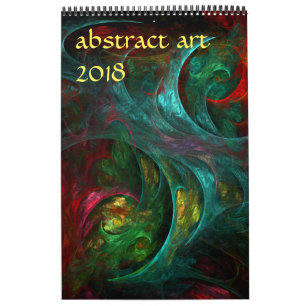 Calendrier Mural Art Abstrait moderne 2018