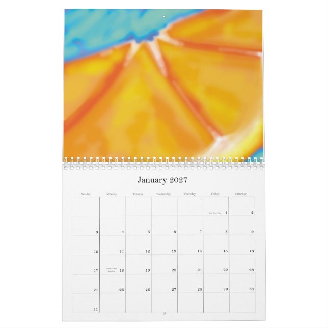 Calendrier Mural Art de fruit (Jan 2027)