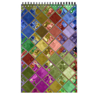 Calendrier Mural Art Mosaïque coloré personnalisable
