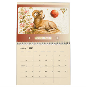 Calendrier mural Art Nouveau Zodiaque 2027