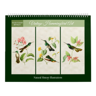 Calendrier Mural Art vintage Hummingbird 2026
