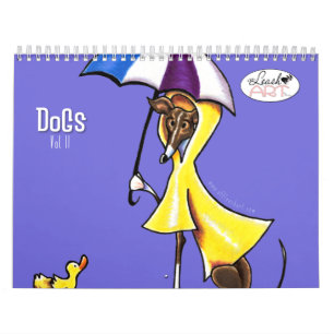 Calendrier Mural Art vol. 2 de -Laisse d'illustrations de chiens