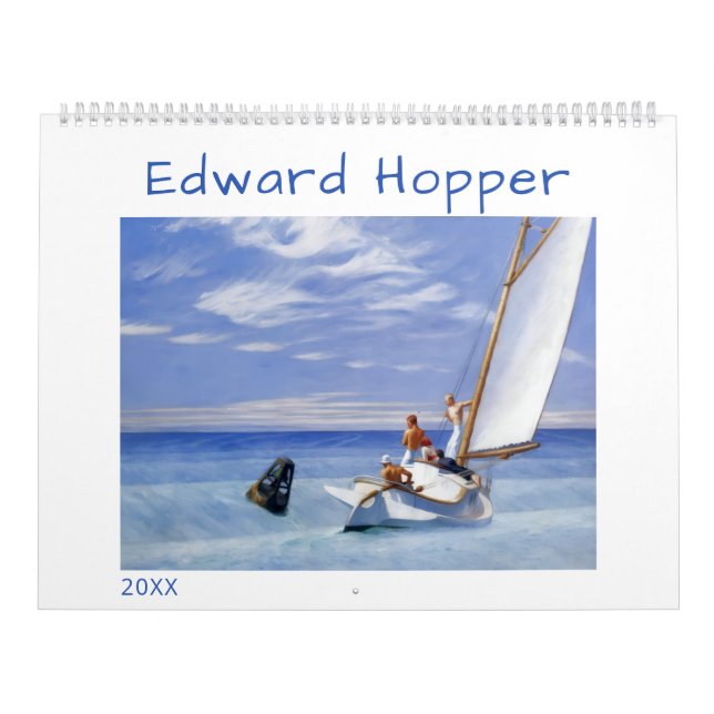 Calendrier mural artistique Edward Hopper (Protection)